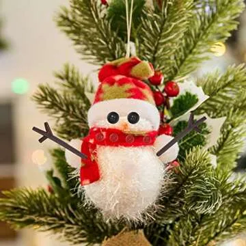 Marrywindix 200 Pieces Christmas Snowman DIY Craft Buttons Kit - 20 Carrot Noses Buttons, 20 Mini Black Magician Hats, 120 Tiny Buttons and 40 Trigeminal Hand for Christmas Party Supplies