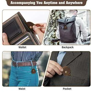 Jack&Chris Pocket Hug Token Long Distance Relationship Keepsake, Double Sided Message Engraved with Leather Keychain, JC65