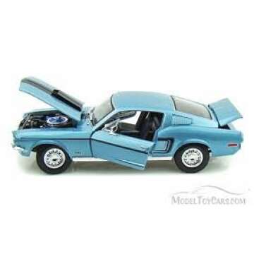 Maisto 1:18 Scale Metallic Blue 1968 Ford Mustang GT Cobra Jet