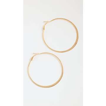Jennifer Zeuner Jewelry Women's Small Hoop Earrings, Gold, One Size