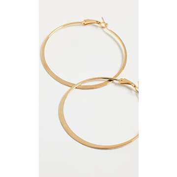 Jennifer Zeuner Jewelry Women's Small Hoop Earrings, Gold, One Size
