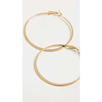 Jennifer Zeuner Jewelry Women's Small Hoop Earrings, Gold, One Size
