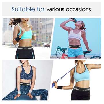 MoKo Sports Running Belt - Slim & Reflective Fanny Pack