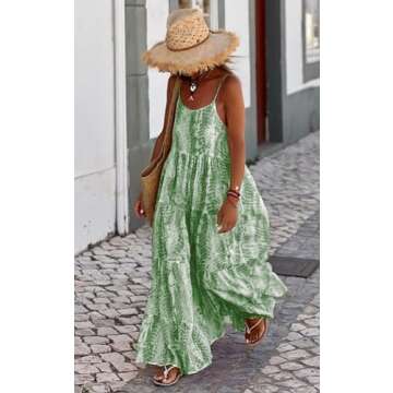 PRETTYGARDEN Women’s Floral Maxi Sundress - Stylish & Comfortable