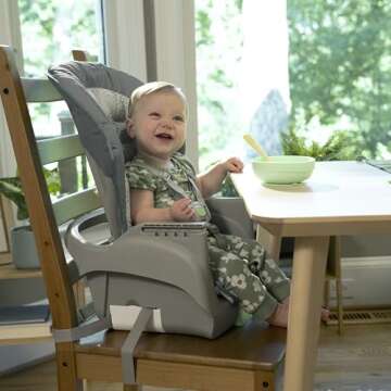 Ingenuity Full Course 6-in-1 High Chair - Baby to 5 Years Old, 6 Convertible Modes, 2 Dishwasher Safe Trays - Astro, 13108