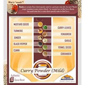 Rani Curry Powder Mild - Authentic Vegan Indian Spice Blend 3oz