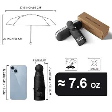 BAODINI Compact UV Protection Travel Umbrella