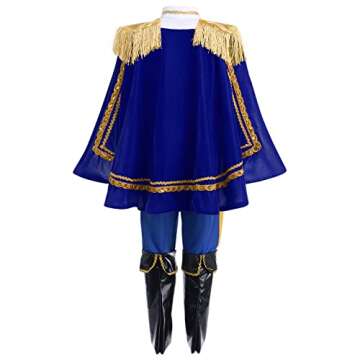IBAKOM Prince Charming Costume for Boys Halloween Christmas Cosplay Outfits Toddler Medieval Royal K...