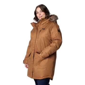 Columbia Women's Suttle Mountain Long Insulated Jacket, 2024 Camel Brown, Small
