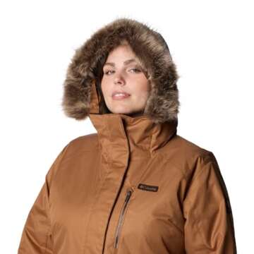 Columbia Women's Suttle Mountain Long Insulated Jacket, 2024 Camel Brown, Small