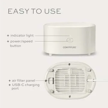 Conair Portable Small Air Purifier for Home & Travel