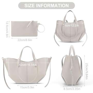 Juoxeepy Work Bag Faux Leather Tote Bag for Women Trendy Handbag Purse Fall Shoulder Bag with Magnetic Closure