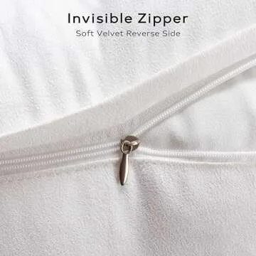 Ashler HOME DECO Pack of 2 Decorative Luxury Style White Faux Fur Throw Pillow Case Cushion Cover 18 x 18 Inches 45 x 45 cm