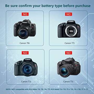 Artman LP-E10 Battery 2-Pack 1600mAh and Rapid Dual USB Charger for Canon LP E10, EOS Rebel T7 T6 T5 T3 T100, Kiss X50 X70 X80 X90, EOS 1100D 1200D 1300D 1500D 2000D 3000D 4000D Digital Cameras