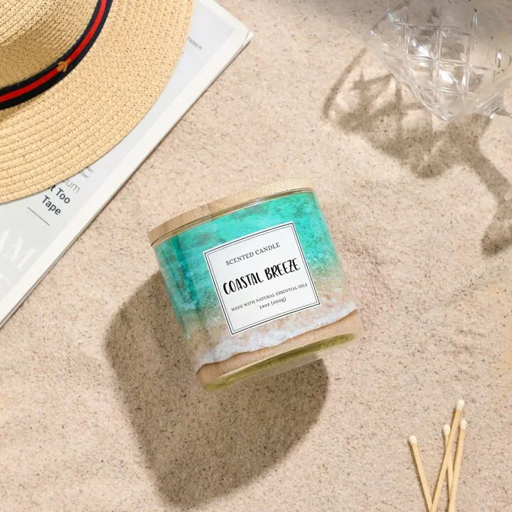 Coastal Breeze 3-Wick Scented Candle for Home