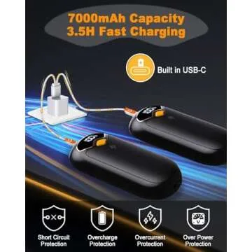 Hand Warmers Rechargeable for Outdoor Use - LED Display