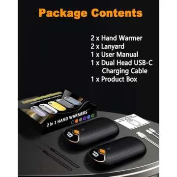 Hand Warmers Rechargeable for Outdoor Use - LED Display