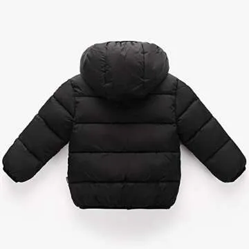 LAVIQK 1-7 Years Baby Boys Girls Toddlers Winter Coats Puffer Jacket with Removable Fur Hooded Down ...