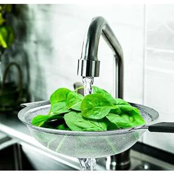 Kafoor 9" Fine Mesh Strainer with Rubber Handle