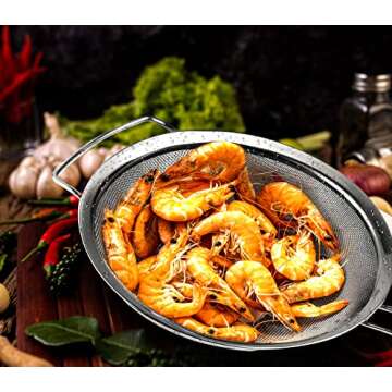 Kafoor 9" Fine Mesh Strainer with Rubber Handle