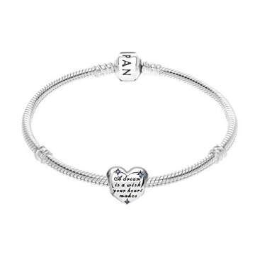 PANDORA Women's Disney Cinderella Heart Silver Charm - 791593CFL