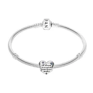 PANDORA Women's Disney Cinderella Heart Silver Charm - 791593CFL