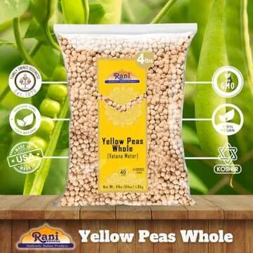 Rani Dried Yellow Peas Whole - Natural & Kosher 64oz
