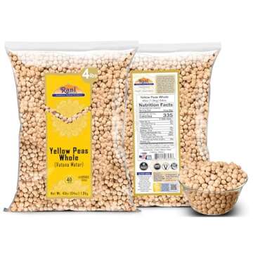 Rani Dried Yellow Peas Whole - Natural & Kosher 64oz
