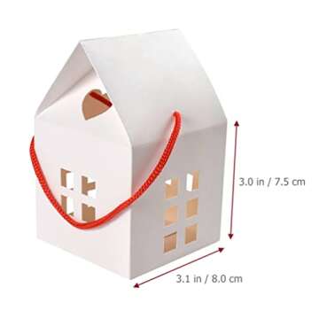 Small Business Supplies 20pcs Wedding Candy Boxes House Shaped Candy Boxes Boxes Paper Treat Bags Kraft Paper Package Box for Wedding Birthday Shower Small Shipping Boxes