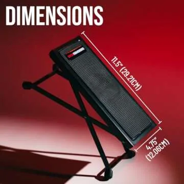 Gator Ergonomic Guitar Foot Rest with Adjustable Height Features