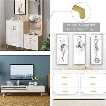 Goldenwarm Brass Kitchen Cabinet Hardware - Stylish Pulls