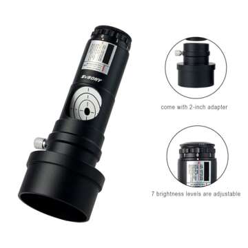 SVBONY Red Laser Collimator for Newtonian Telescope Alignment 1.25 and 2 Inches with 7 Bright Levels