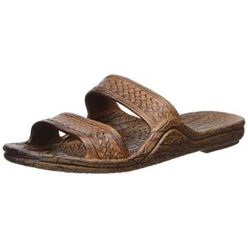Pali Hawaii Unisex Adult Classic Jandal Sandal (Brown, 10)
