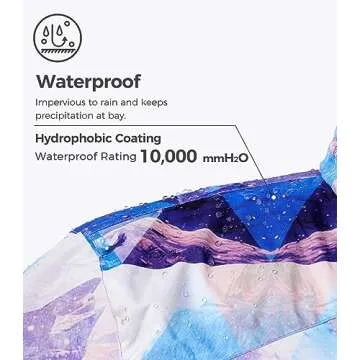 Wantdo Women's Waterproof Ski Jacket with Detachable Hood