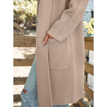 LILLUSORY Women's Long Dressy Cardigan Sweaters Fall Oversized Coatigan Jackets 2025 Knit Business Casual Winter Coats