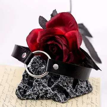 Eigso O-Ring Punk Choker Necklace for Vintage Style