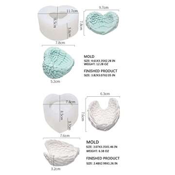 MIMIRACLE Angel Wing Silicone Mold - DIY Crafting & Baking Tool
