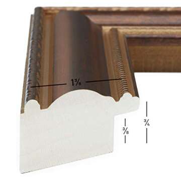 Craig Frames Victoria, 16 x 20 Inch Ornate Bronze Picture Frame Matted to Display a 11 x 14 Inch Photo