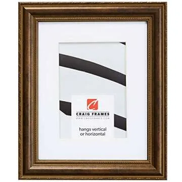 Craig Frames Victoria, 16 x 20 Inch Ornate Bronze Picture Frame Matted to Display a 11 x 14 Inch Photo