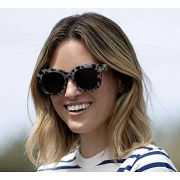 Peepers by PeeperSpecs Oprah's Favorite Women's Center Stage Oversized Polarized Sunglasses - Gray Tortoise