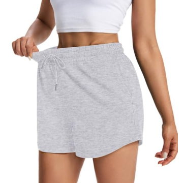 Women's Comfy Sweat Shorts with Pockets & Elastic Waist