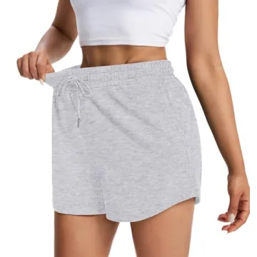 Women's Comfy Sweat Shorts with Pockets & Elastic Waist
