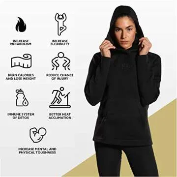 Kutting Weight - Sauna Hoodie - SweatTech Neoprene Sauna Hoodie - For Exercise, Workout, Heat Training & Weight Loss - Breathable & Flexible - Maximize Workouts