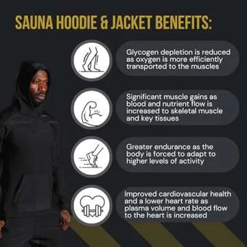 Kutting Weight - Sauna Hoodie - SweatTech Neoprene Sauna Hoodie - For Exercise, Workout, Heat Training & Weight Loss - Breathable & Flexible - Maximize Workouts