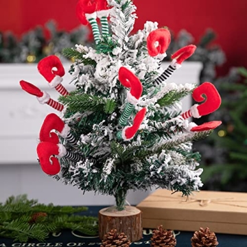 6 Elf Legs Tree Ornaments for Festive Christmas Decor