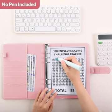 SKYDUE 100 Envelopes Money Saving Challenge Binder - Budget with Style