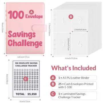 SKYDUE Money Saving Challenge Binder: 100 Envelopes