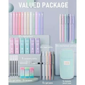 Four Candies 39 PCS Aesthetic School Supplies Set