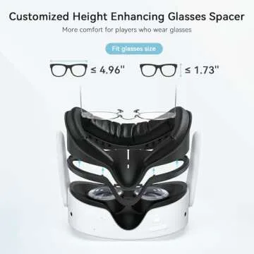 AMVR Not fit Quest 3,for Quest 3S Facial Interface Face Pad Cover Compatible with Meta/Oculus Quest 3S Accessories, Comfort PU and Breathable Ice Silk Cotton Cushion Replacement (Wider Version)