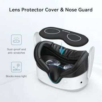 AMVR Not fit Quest 3,for Quest 3S Facial Interface Face Pad Cover Compatible with Meta/Oculus Quest 3S Accessories, Comfort PU and Breathable Ice Silk Cotton Cushion Replacement (Wider Version)